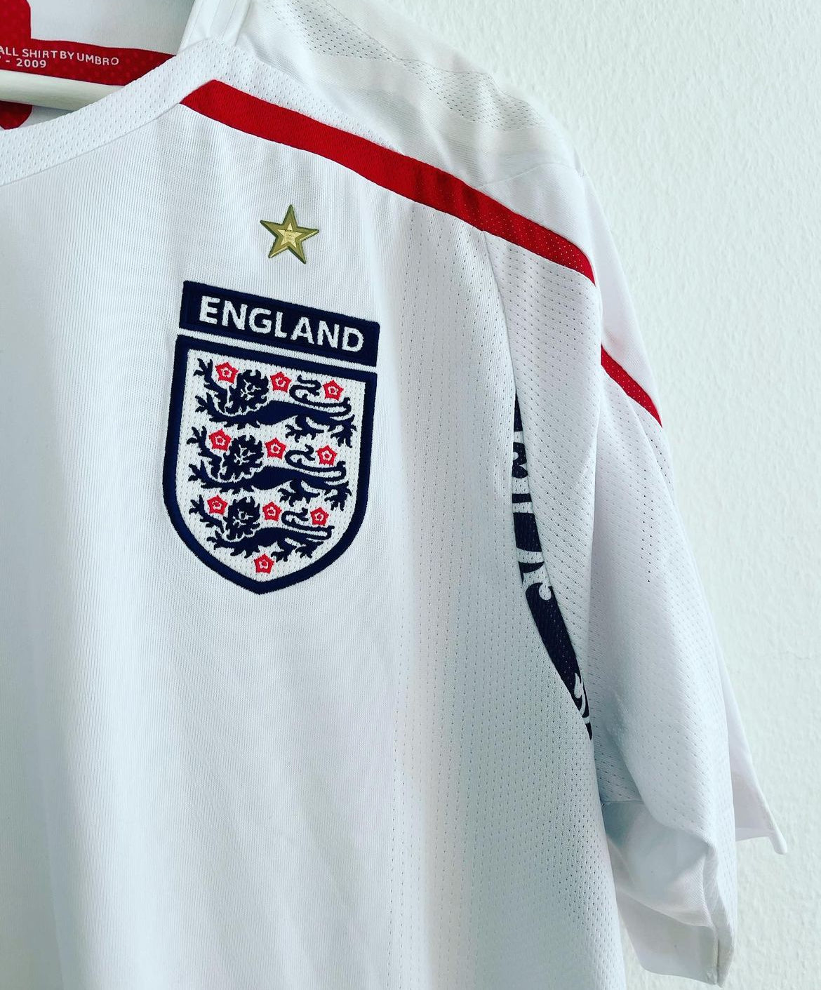 England Home Shirt 2007/2009 Size L