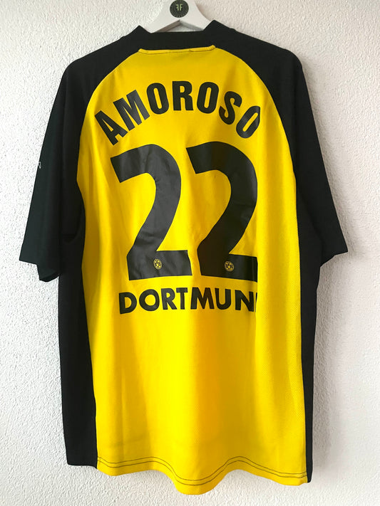 BVB x Marcio Amoroso Home Shirt 2000/2001 Size L w. Player Signatures