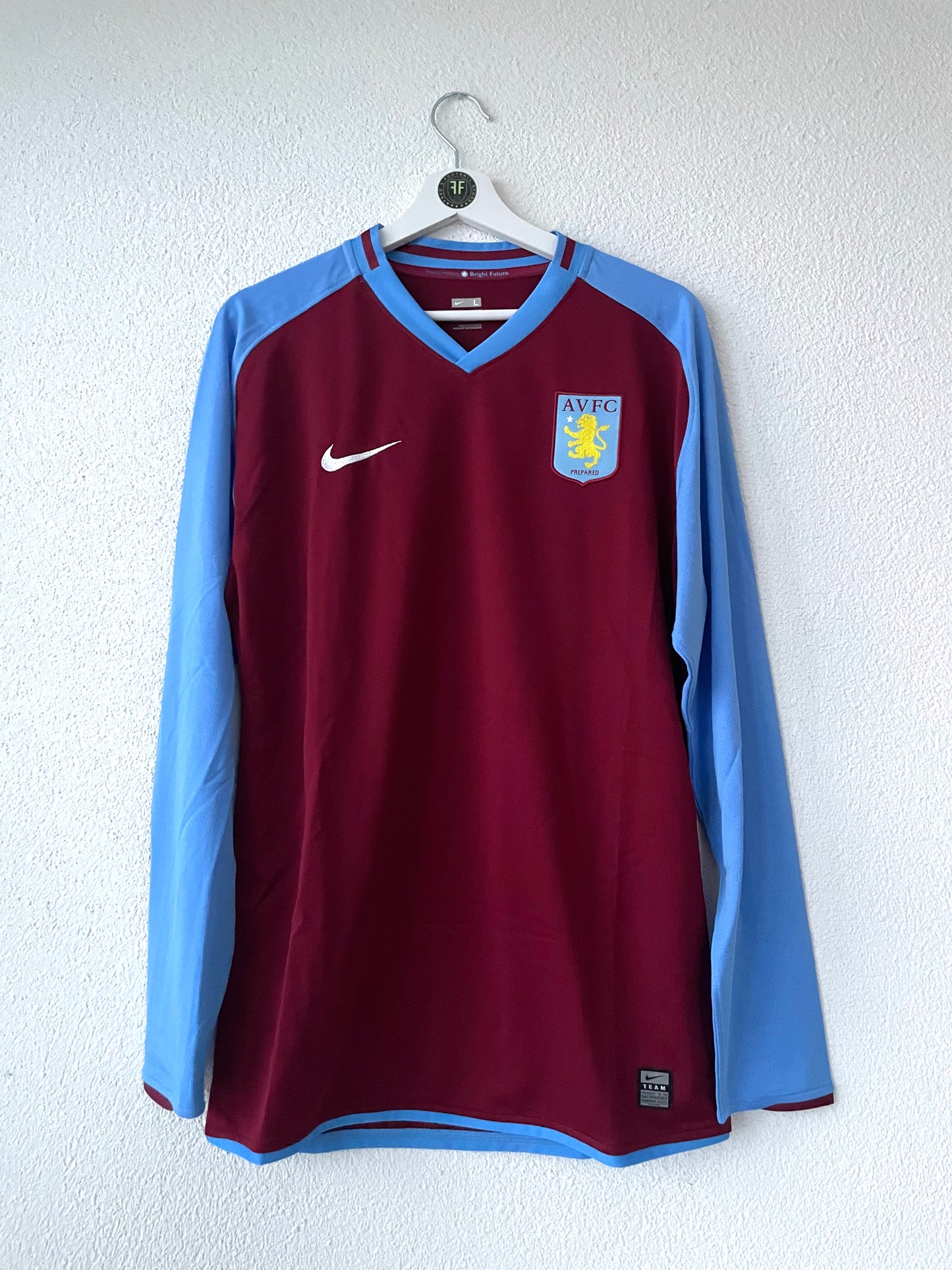 Aston Villa Home Shirt 2008/2009 Size L Longsleeve