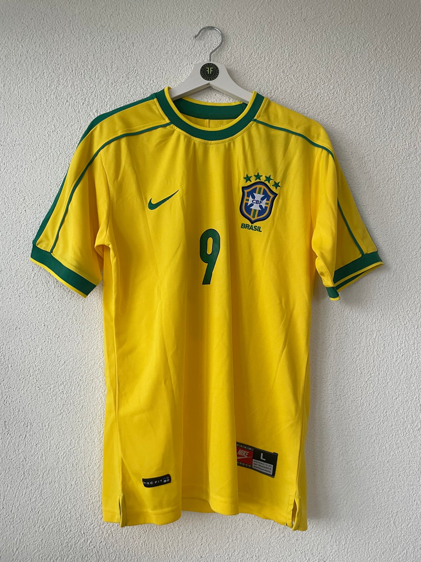 Brasilien x Ronaldo Home Shirt 1998/1999 Size L (Original Nike Remake 2017)