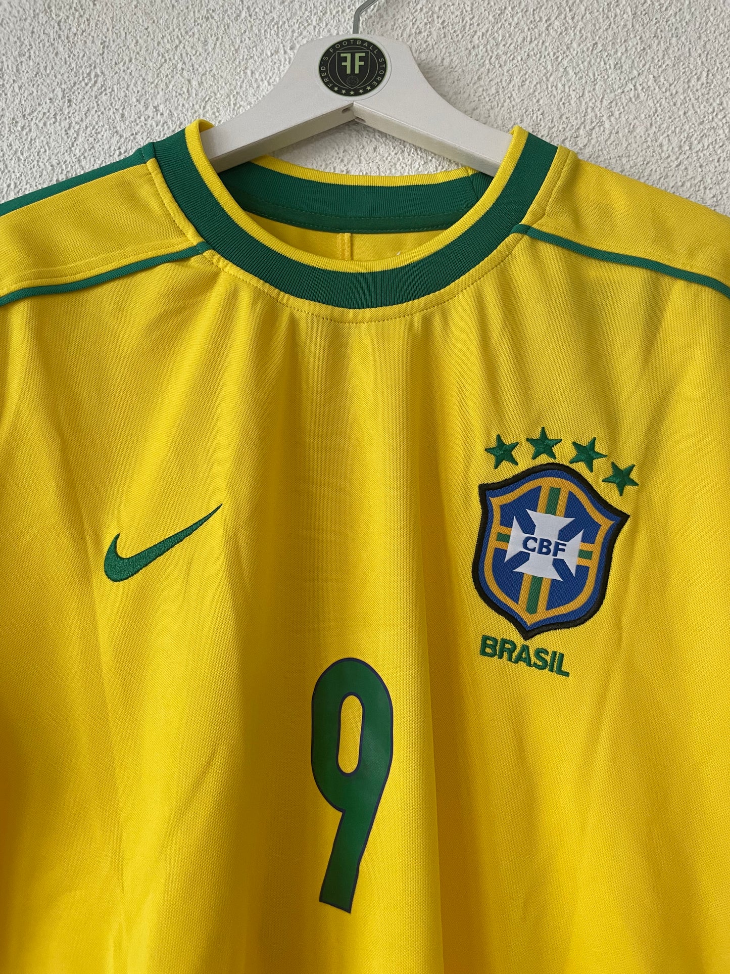 Brasilien x Ronaldo Home Shirt 1998/1999 Size L (Original Nike Remake 2017)